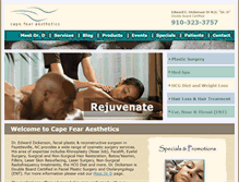 Tablet Screenshot of capefearaesthetics.com